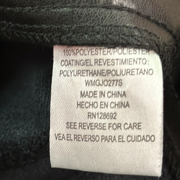 Madden NYC Juniors Faux Leather Jogger Pants Black Buttery Soft Cargo Size M - Picture 8 of 11